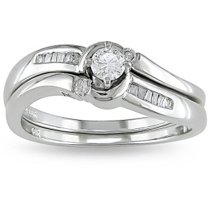 White Gold Diamond Bridal Set with 1/4ct TDW by Yaffie
