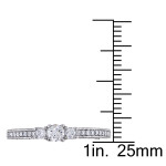 Vintage Promise Ring with 1/4ct TDW Diamond in White Gold by Yaffie