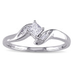 Princess-Cut Diamond Promise Ring, 1/4ct TDW in White Gold by Yaffie