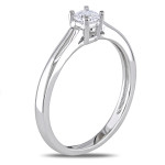Say Yes to Love with Yaffie Round-cut White Gold Diamond Engagement Ring