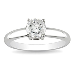 Dazzling Yaffie White Gold Diamond Solitaire Engagement Ring with 1 Carat TDW