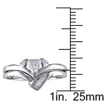 Trillion Cut 2-Piece Diamond Ring Set in Yaffie White Gold with 3/8ct TDW