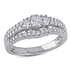 4/5ct TDW Diamond Engagement Ring in Elegant White Gold by Yaffie