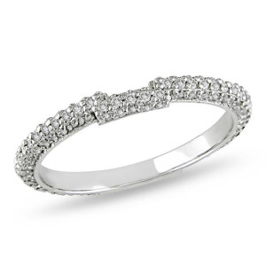 Curvy Yaffie White Gold Diamond Wedding Ring with 5/8ct TDW