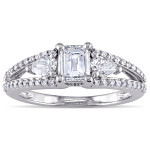 White Gold Engagement Ring with 7/8ct TDW of Dazzling Diamonds by Yaffie