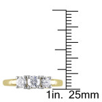 Golden Yaffie 0.5ct Total Diamond Weight 3-Stone Ring