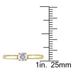 Golden Love: Diamond Engagement Ring (1/4 carat TDW) by Yaffie
