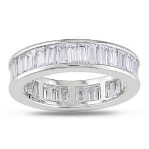 Yaffie Gold Eternity Band with 3ct TDW of Baguette Channel-Set Diamonds