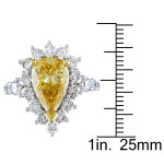 Certified 5.5ct TDW Diamond Ring: Yaffie Yellow & White Gold Beauty
