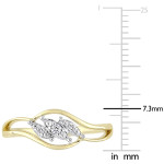 Triple Marquise-Cut Diamond Engagement Ring with Floating Center in 2-Tone White and Gold by Yaffie