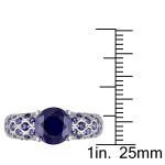White Gold Engagement Ring with Stunning Blue Sapphire by Yaffie Created