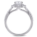Sparkling Love: Yaffie GIA Certified Cushion-Cut Diamond Ring with Double Halo in White Gold