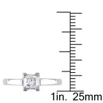 Princess-cut Diamond Solitaire Ring with 1/2ct TDW in Yaffie Platinum