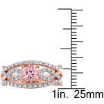 The Rose Gold Morganite and Diamond Infinity Bridal Set from the Yaffie Signature Collection