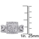 Breathtaking Yaffie Bridal Ring Set - White Gold with 1 1/2ct TDW Diamonds