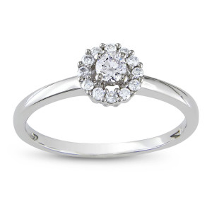 Signature Collection White Gold 1/4ct TDW Diamond Engagement Ring - Custom Made By Yaffie™