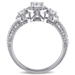 White Gold Ring with 1ct TDW 3-Stone Diamond Design by Yaffie Signature Collection