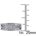 Yaffie Princess Diamond Bridal Ring Set - the epitome of elegance in White Gold with 1ct TDW.
