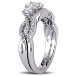 White Gold Diamond Bridal Ring Set with 3/4ct TDW from Yaffie Signature Collection.