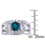 Yaffie 3-Stone 3-Piece Bri featuring Signature White Gold, Created Sapphire, and Created Emerald