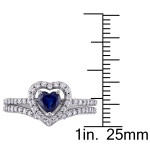 Bridal Bliss: Yaffie White Gold Pair with Sparkling Sapphire and 1/2ct TDW Diamond