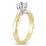 Yaffie White and Gold Diamond Engagement Ring: Certified with 1/2ct TDW