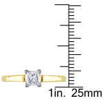Fire up the Romance: Yaffie Princess-cut Diamond Ring in 2-tone Gold