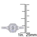 Radiant and Heart-cut Diamond Halo Engagement Bridal Ring from Yaffie Signature Collection with 1 1/5ct TDW in Gold.