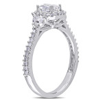 Radiant and Heart-cut Diamond Halo Engagement Bridal Ring from Yaffie Signature Collection with 1 1/5ct TDW in Gold.