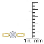 Yaffie 1/2ct TDW Solitaire Ring: Pure Gold, Certified Diamond.