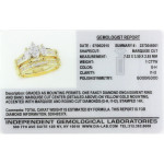 Golden Bridal Ring Set with 1ct TDW Certified Diamond by Yaffie Signature Collection