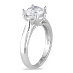Certified 2ct TDW Round Diamond Ring from Yaffie Signature Collection in Glittering Gold