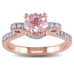 Capture Hearts with Yaffie Rose Gold Morganite and Diamond Ring