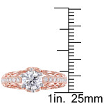 Certified Diamond Engagement Ring with Two-Tone Gold from Yaffie Signature Collection, Featuring 1 1/5ct TDW