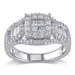 Yaffie Luxe White Gold Ring - 1 1/10ct TDW Diamond Certified