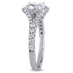 Yaffie White Gold Diamond Oval Halo Engagement Ring from the Signature Collection with 1 1/2ct TDW