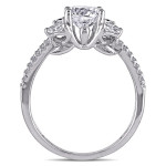 Vintage Yaffie Diamond Ring with IGL Certification - 1.5ct in White Gold