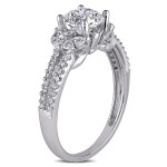 Vintage Yaffie Diamond Ring with IGL Certification - 1.5ct in White Gold