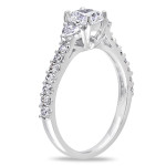 Yaffie White Gold 1 1/4ct TDW Cushion Diamond Ring from the Signature Collection
