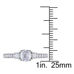 White Gold Cushion Cut Diamond Ring from Yaffie Signature Collection with 1 1/5 Carat Total Diamond Weight