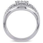 Yaffie White Gold Bridal Ring Set - 1 1/5ct TDW Diamond, part of the Signature Collection.