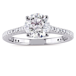 Indulge in Elegance: Yaffie Signature Collection White Gold Diamond Engagement Ring with 1 1/5ct TDW