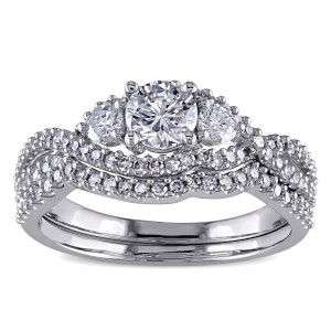 Bridal Ring Set - Yaffie Signature White Gold with 1 1/8 ct TDW Certified Diamonds