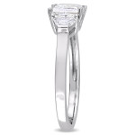 The Yaffie Signature Collection White Gold Engagement Ring with Princess and Trapezoid Diamonds totaling 1 3/4 carats.