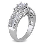 Yaffie 1 3/8ct Princess & Baguette Diamond Ring - Signature Collection in White Gold