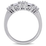 Yaffie White Gold Baguette Diamond Ring- 1/2ct Shimmering Brilliance for Romantic Exchange