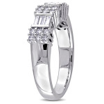 Yaffie White Gold Baguette Diamond Ring- 1/2ct Shimmering Brilliance for Romantic Exchange
