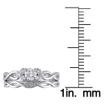 Yaffie White Gold Bridal Ring Set with 1/2ct TDW Diamonds, a Signature Collection