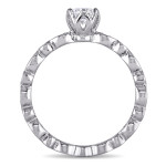Yaffie White Gold Infinity Engagement Ring with 1/2ct TDW Diamond Halo