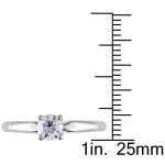 Dazzling Yaffie White Gold Diamond Solitaire - 1/2ct TDW